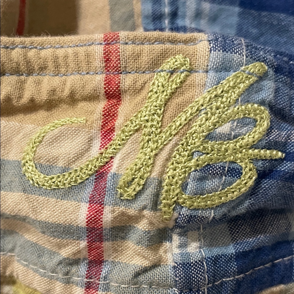 Madras Plaid Patchwork Multicolor Patchwork 100% … - image 3